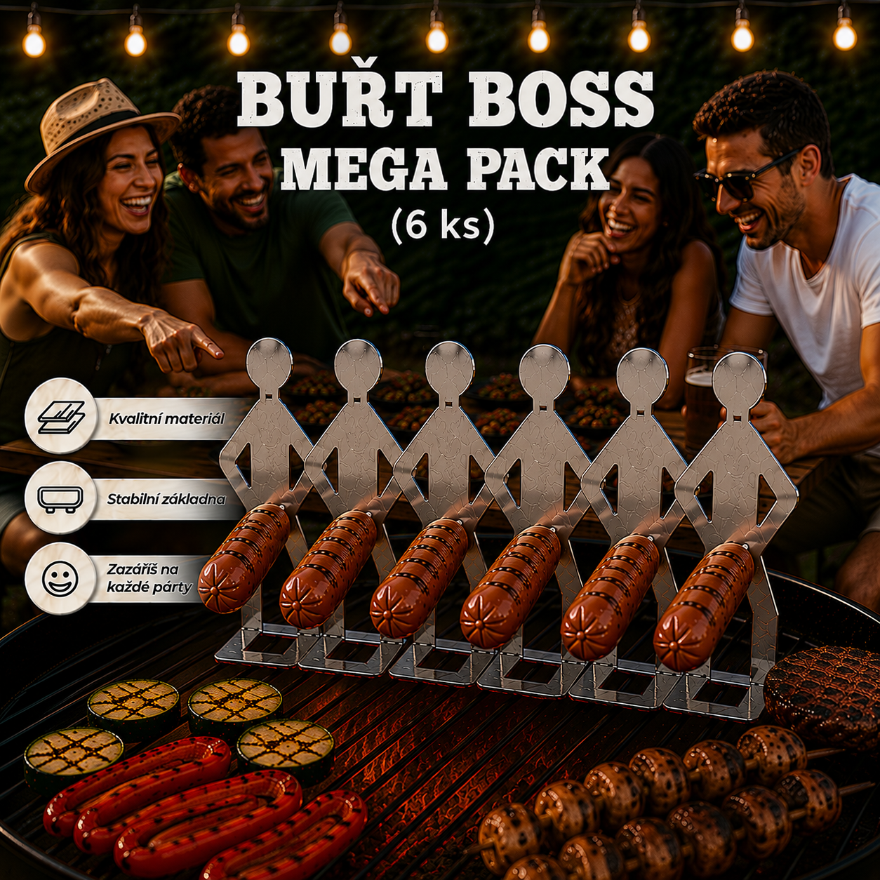 Buřt Boss v akci na grilu